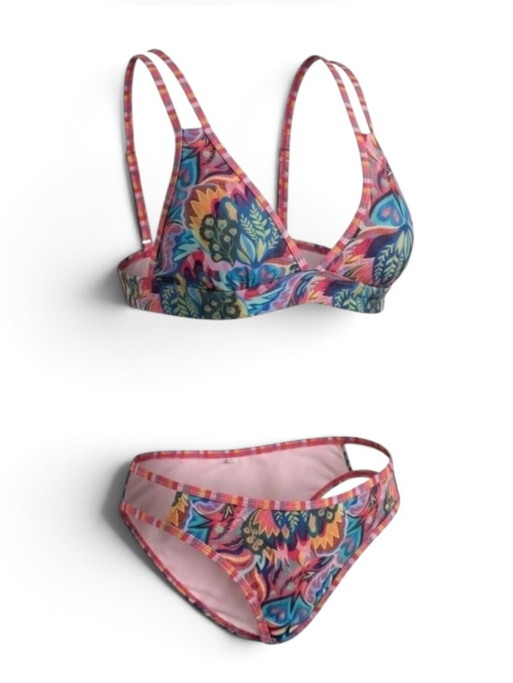 2 Piece Bikini Set Adjustable Straps Women's Size Medium
